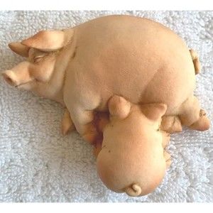 Vintage Artefice Ottanta D'Esposito 1987 Italy, Pig Nursing Figure